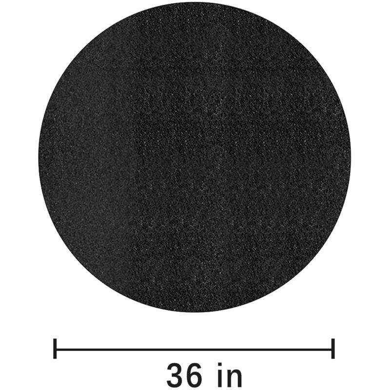 Image of ZVD - Fire Mat Fire Mat Outdoor Furnace Brazier Insulation Mat Black Round Fire Retardant 36 Inch