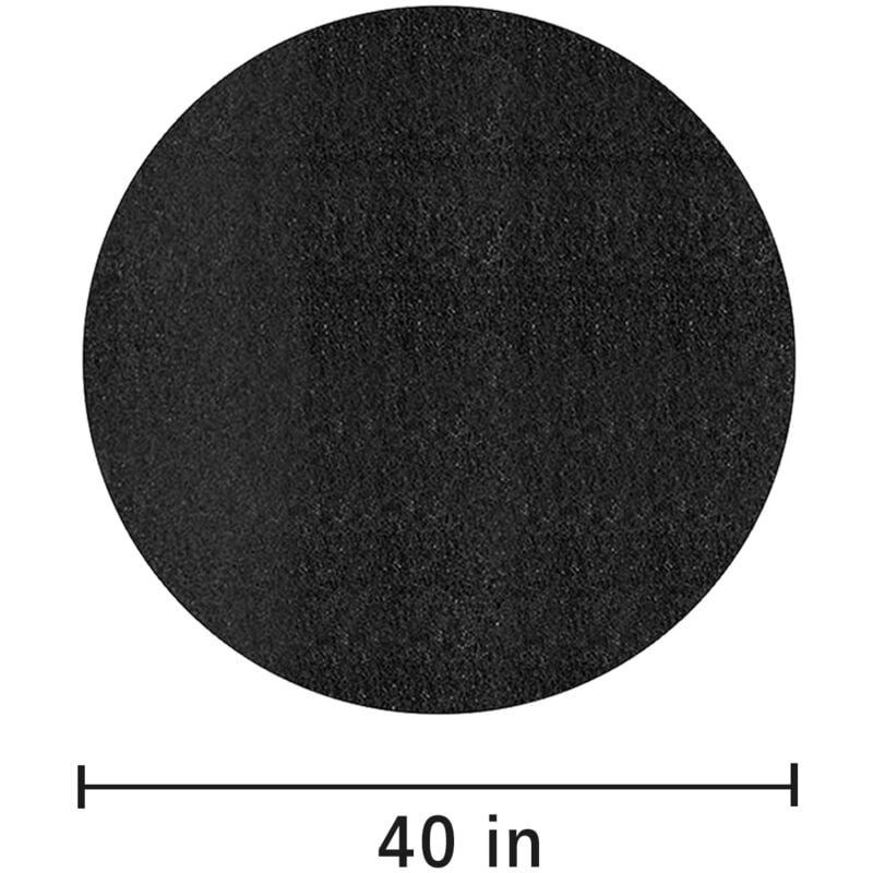Image of Fire Mat Fire Mat Outdoor Furnace Brazier Insulation Mat Black Round Fire Retardant 40 Inch