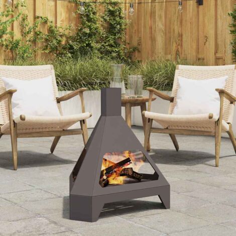 Fire Pit Black 50 x 43 x 52 cm Steel vidaXL