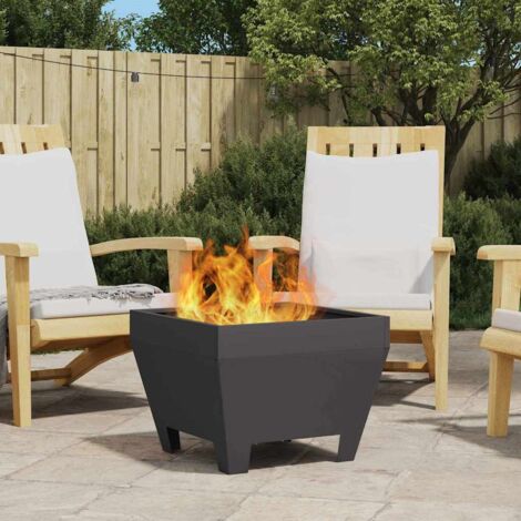 Fire Pit Black 50 x 50 x 38 cm Steel vidaXL