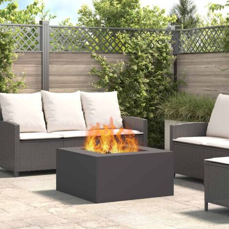 Fire Pit Black 80 x 80 x 40 cm Cold-rolled steel vidaXL