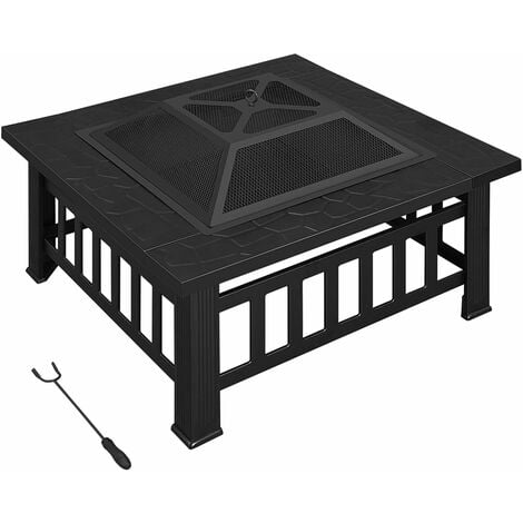Fire Pit With Barbecue Grill Patio Heater Outdoor Brazier
