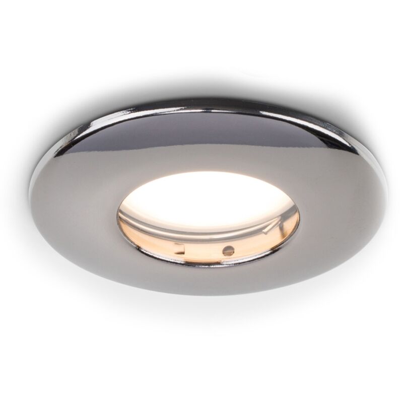 Fire Rated Bathroom IP65 Domed GU10 Ceiling + GU10 LED Bulb Warm