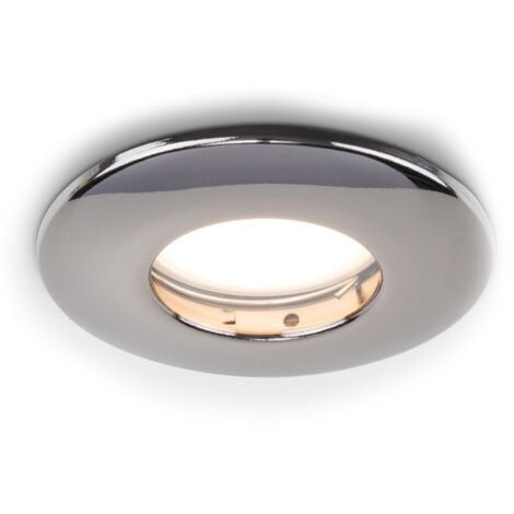 Fire Rated Bathroom IP65 Domed GU10 Ceiling + GU10 LED Bulb