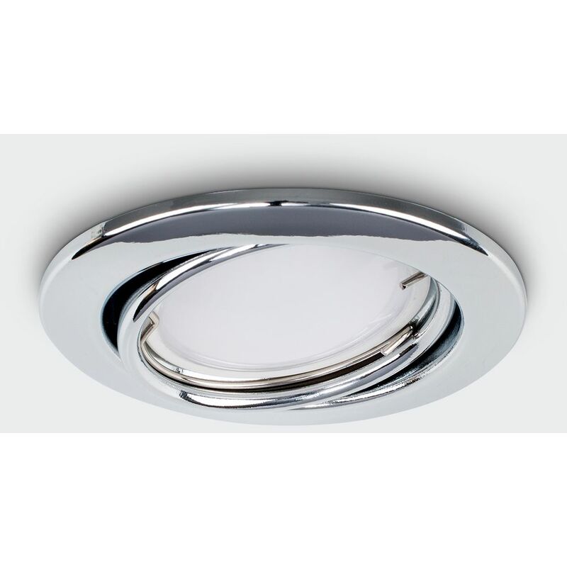 Fire Rated Chrome Tiltable GU10 Ceiling Downlight Recessed Downlight