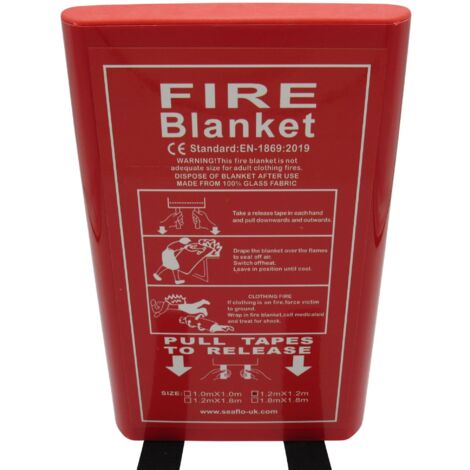 Fire Retardant Safety Blanket 1.2M x 1.2M (Quick Release Fireproof Home Kitchen)