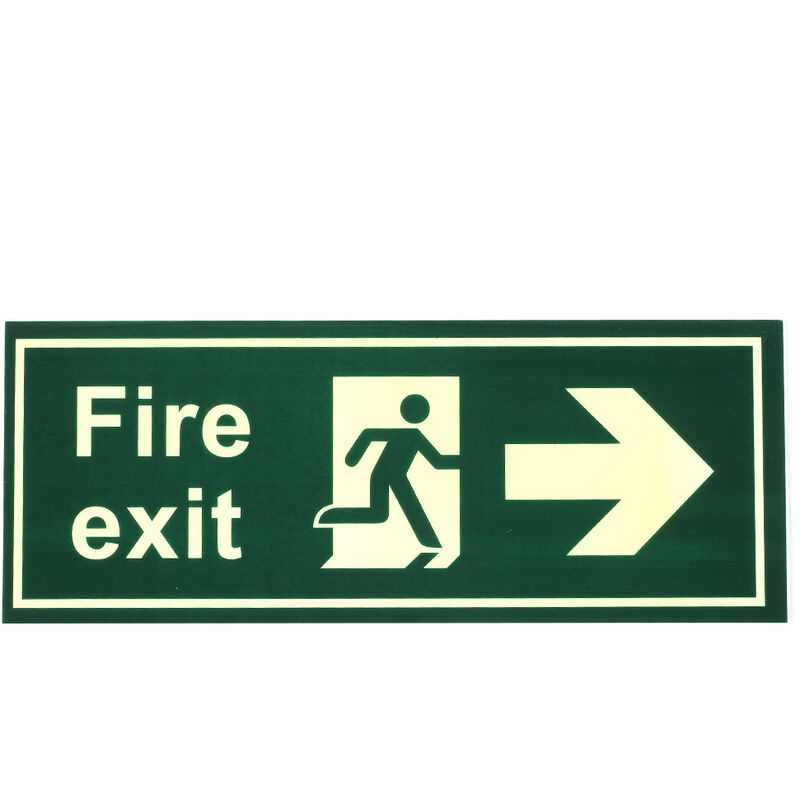 Fire Safety Exit Sign Warning Guidance Signage Luminous for Stairway Hallway Hotel Basement Use,model: 4