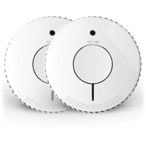 FireAngel 2 rilevatori ottici Q-Label con batteria di 10 anni, FA6120-INT-T2 (sostituzione ST-622/ST-620, nuova generazione), confezione da 2 pezzi