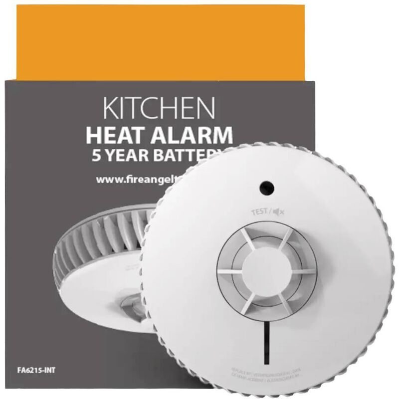 FireAngel FA-6215-INT Heat Detector, Thermotek, Easy Maintain, Dus...