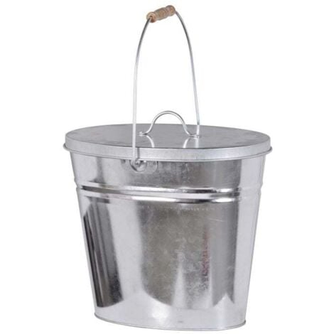 Firefix Ascheeimer oval inkl Deckel H 30 cm 12,5 Liter Aschekübel Aschebehälter