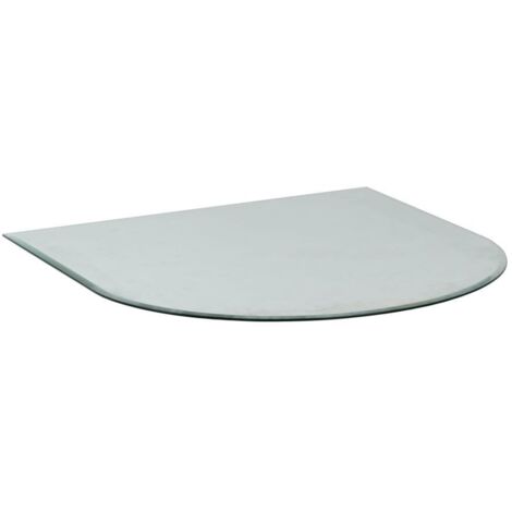 FireFix Bodenplatte Glas 100 x 110 cm Rundbogen Funkenschutzplatte Bodenplatten