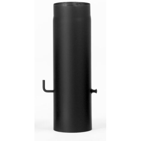 FireFix Ofenrohr Ø 130 mm 50 cm Drosselklappe schwarz Rohr Ofen Kamin Kaminrohr