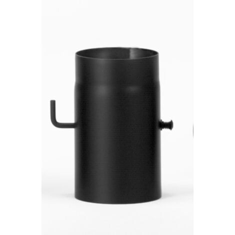 FireFix Ofenrohr Ø 150 mm 25 cm Drosselklappe schwarz Rohr Ofen Kamin Kaminrohr