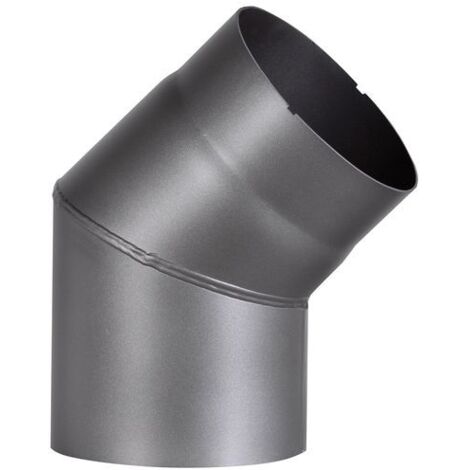FireFix Ofenrohrbogen 45° Ø 150mm dunkelgrau Rohr Bogen Ofen Kaminrohr Rauchrohr