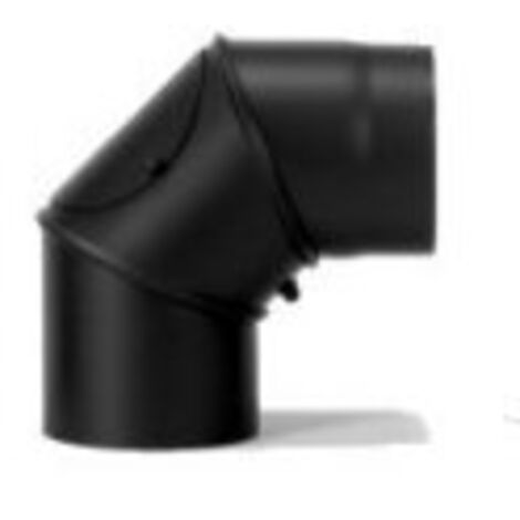 FireFix Ofenrohrbogen 90° Ø 150 mm schwarz Rohr Bogen Ofen Kaminrohr Rauchrohr