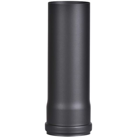 FIREFIX R100/2 - Tubo a pellet in acciaio spesso 1,2 mm, diametro 100 mm, per stufe a pellet e camini a pellet, Senotherm, nero, lunghezza 250 mm