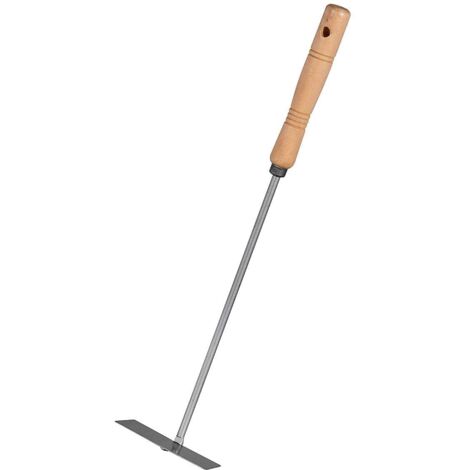 FIREFIX R120/B 2094 - Raschietto per ceneri, larghezza 90 mm, profondità 30 mm, lunghezza 465 mm, acciaio non verniciato, manico in legno