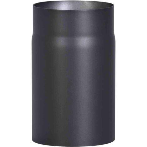 Firefix R150/2 - Tubo per stufa Senotherm 2 mm in acciaio (tubo fumario), diametro 150 mm, per stufe e Fis Senotherm nero, lunghezza 250 mm