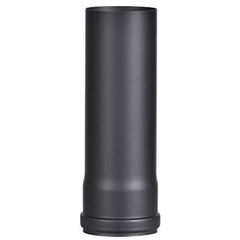 FIREFIX R80/2 R80/2-Tubo per Stufa Acciaio da 1,2 mm di Spessore, Diametro 80 mm, per stufe braciere a Pellet, Senotherm, Nero, Lunghezza 250 mm