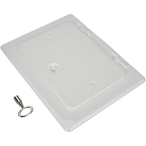 FIREFIX R80/B90 2093/W porta camino zincato e verniciato a polvere, bianco RAL 9016, dimensioni nominale: 140 x 200 mm, dimensioni esterne: 230 x 290 mm