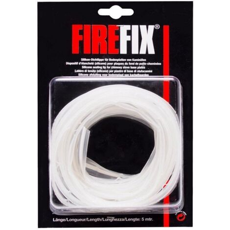 FireFix Silikon-Dichtlippe 500cm transparent Schmutzlippe Stauschutz Kaminplatte