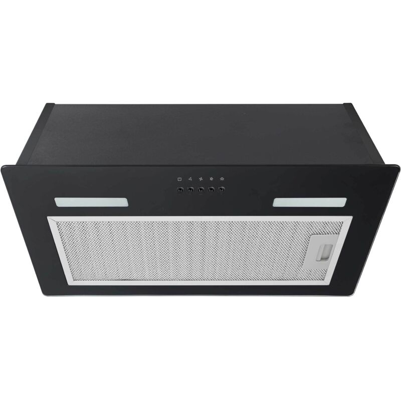 Firegas - Hotte aspirante encastrée de 52 cm-Aspiration de 350m³/h-Efficace et silencieux-3 Vitesses-Noire [Classe énergétique a]