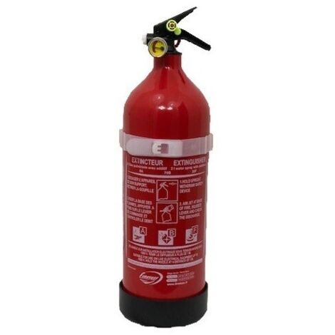Fireless – Extincteur 2L eau pulvérisée avec additif – Classe ABF – Capacité d'extinction 8A – 70B – 25F – Certifié CE/EN3/NF
