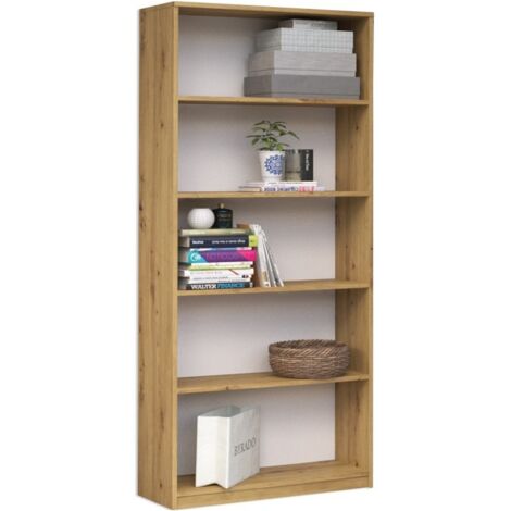 FIRENZE  Libreria moderna  Scaffale per ufficio classico  Dimensioni: 182x80x30  4 ripiani  Design semplice