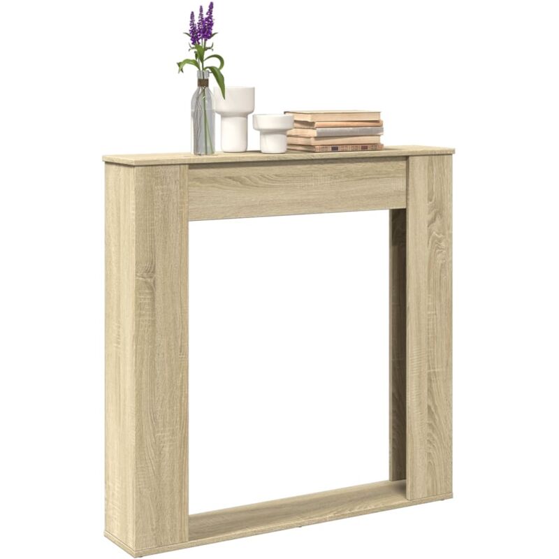 Image of Fireplace Surround Sonoma Oak 100x20x100 cm&hellip;