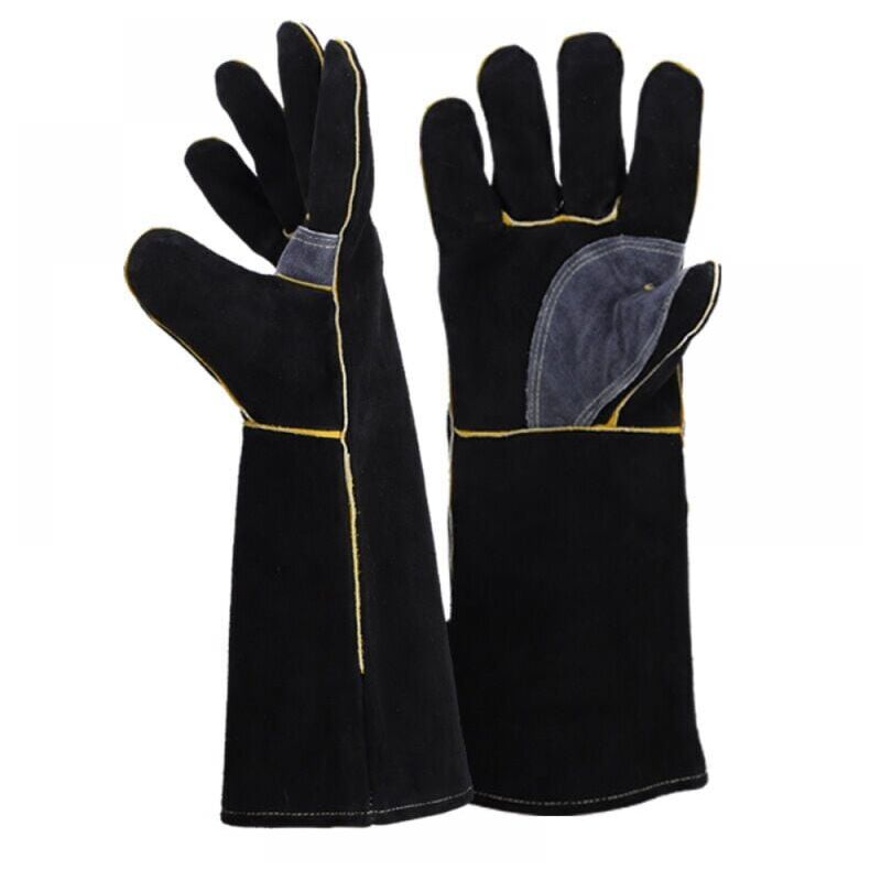 Fireproof Heat Resistant Gloves, Leather with Kevlar Stitching, Perfect for Fireplace, Stove, Oven, Grill, Welding, bbq, mig, Pot Holders and Animal