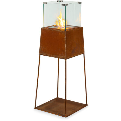 Firetower cheminée à l'éthanol, brûleur de sécurité 250 ml / 1,5 h outil d'extinction pare-flamme