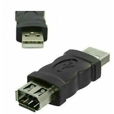 Firewire IEEE 1394 6 Pin Female F to USB M Male Cable Adapter Converter Plug