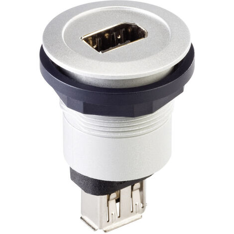 Firewire IEEE 1394 Einbaubuchse Buchse/Buchse RRJFW6STB Silber Schlegel Inhalt: 1 St.