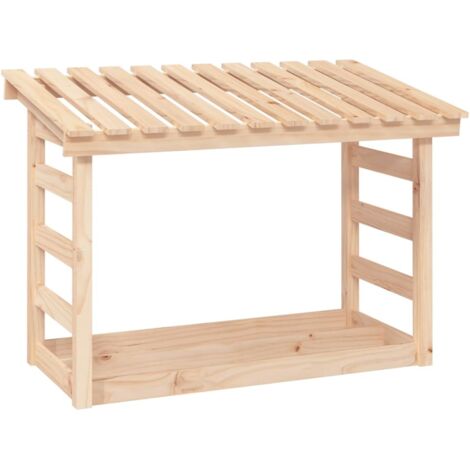 Firewood Rack 108x64.5x78 cm Solid Wood Pine vidaXL