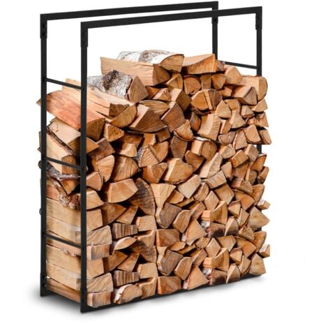 HILLVERT Firewood Rack 40 kg Steel Black