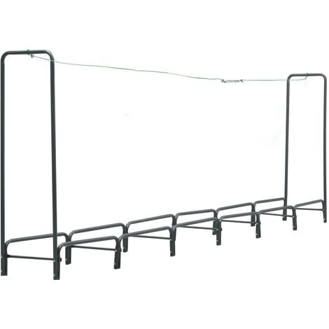 Firewood Rack Anthracite 360x35x120 cm Steel
