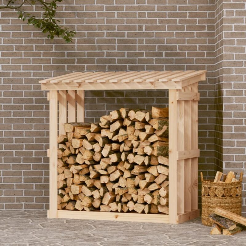 Image of Firewood Rack 108x64.5x109 cm Solid Wood&hellip;