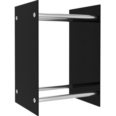 Firewood Rack Black 40x35x60 cm Glass