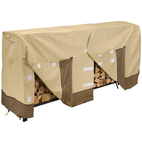 Firewood Rack Cover 8Ft, Heavy Duay Waterproof Log Rack Cover with 210D Oxford & Weather-Resistant,Firewood Storage Holder Cover for Indoor Outdoor - 96" L x 24" W x 42" H