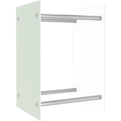 Firewood Rack White 40x35x60 cm Glass