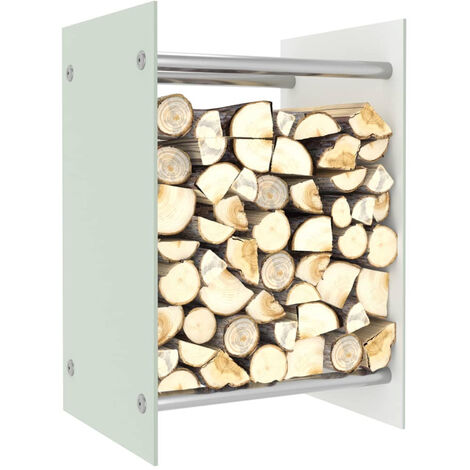 main image of "Firewood Rack White 40x35x60 cm Glass"