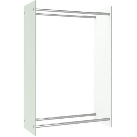 Firewood Rack White 80x35x120 cm Glass