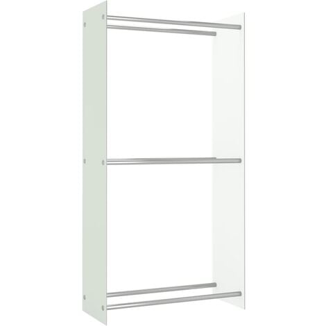 Firewood Rack White 80x35x160 cm Glass