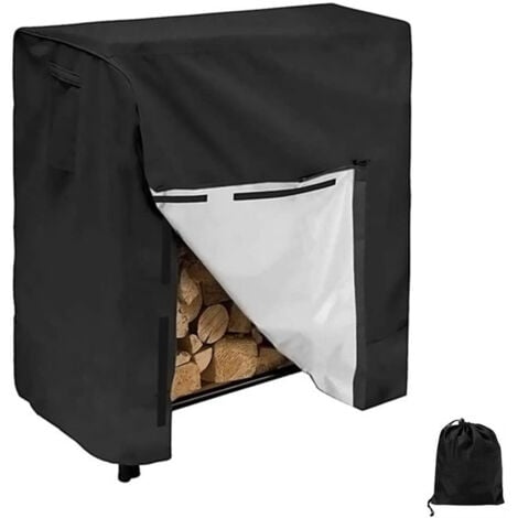 IKODM Firewood Rack with Lid Large Capacity Outdoor Fireplace Log Holder with Waterproof 420D Oxford Log Rack Cover Firewood Storage 222642 inches