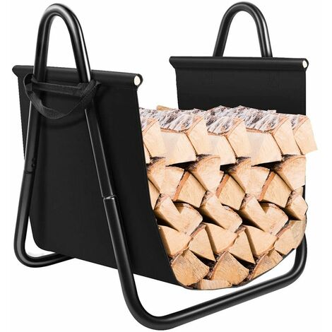 Firewood Storage Holder Sturdy Firewood Log Holder with Canvas Tote Carrier