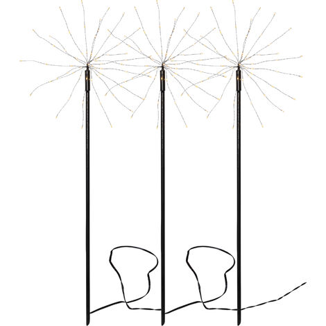 Firework Gartenspies Steckleuchten 3er Set, 65 cm, 180 LED