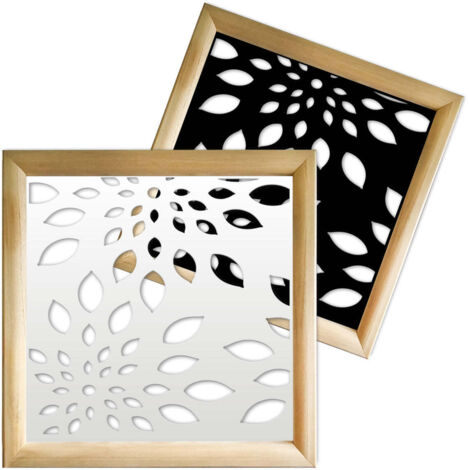 FIREWORKS - Moduli Decorativi in Legno e PVC - Misura: 48x48 cm - Colore: nero