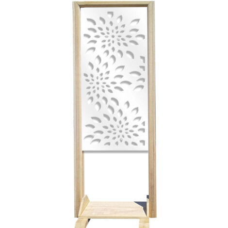 FIREWORKS - Separè - Paravento modulabile - 70x190cm - in Legno e PVC - Colore: bianco