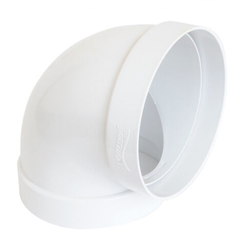 First 100mm a 90° curva semicurva gomito ff per tubi tondi aerazione cappa