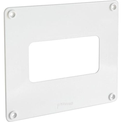 First 19x16cm copriforo bianco placca per tubi rettangolari